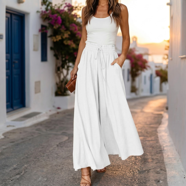 Melissa | Παντελόνι με φαρδιά μπατζάκια χωρίς κόπο