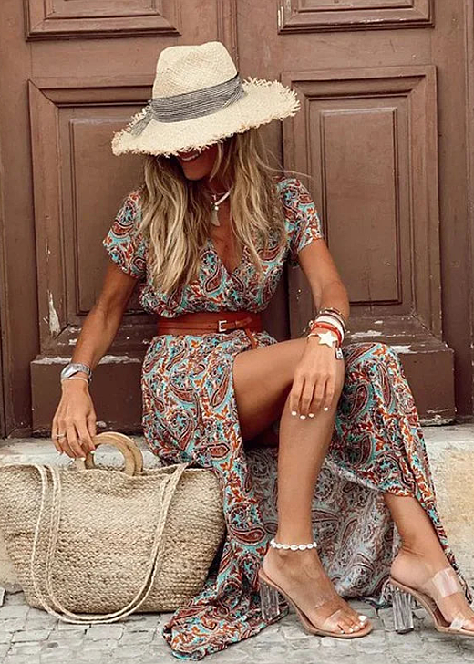 Σιμπέλα | Αέρινο boho μάξι φόρεμα